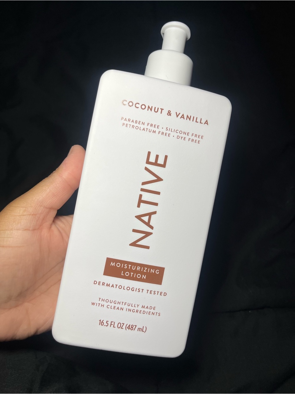 Native Coconut & Vanilla Moisturizing Lotion — White with Copper Accent
